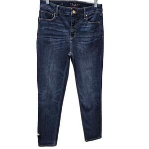 WHBM The Skinny Crop Jeans Size 2 Dark Wash High Rise Stretch